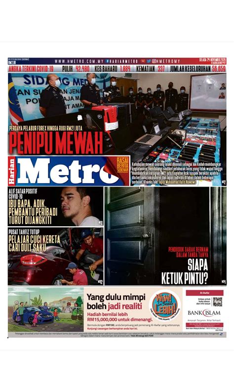 harian metro online berita utama